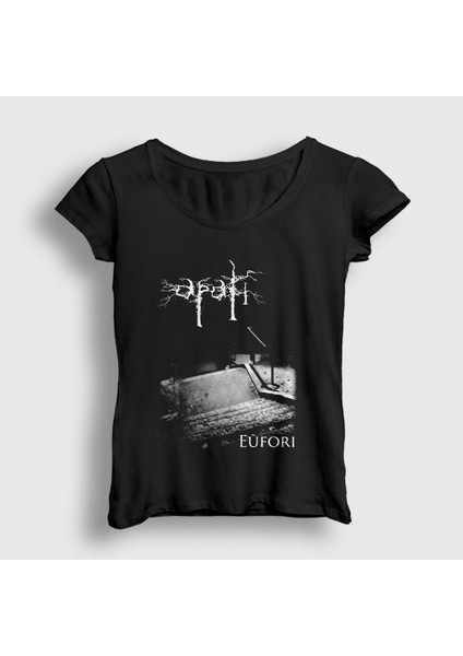 Kadın Siyah Eufori Apati T-Shirt