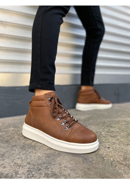 JET-206 Ottawa Bağcıklı Ortopedik Taban Cilt Erkek Spor Bot CBT - Taba fırsatları