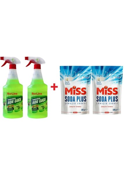 Borline 2 Adet Borgücü 1000 ml 2 Adet Miss Soda Plus 500 gr