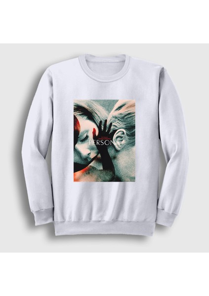 Unisex Beyaz Ingmar Bergman Persona Sweatshirt