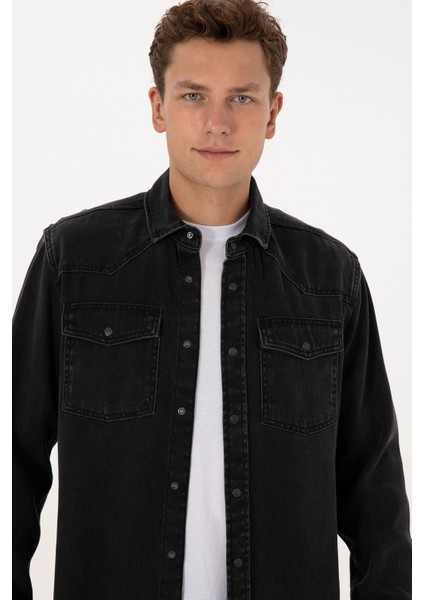 Erkek Siyah Gömlek Jean 50308330-DN0027 fiyatları