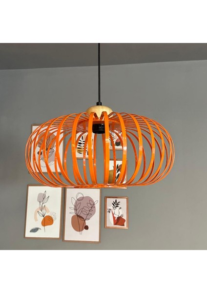 Este Turuncu Sarkıt Avize Geniş Ahşap Iç Mekan Aydınlatma Dekoratif Mutfak Hol Cafe Ofis fiyatları