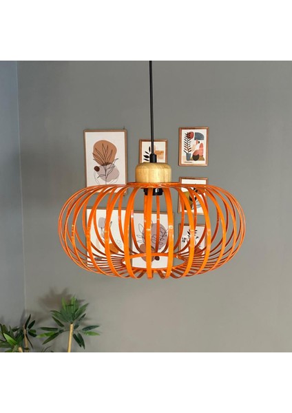 Este Turuncu Sarkıt Avize Geniş Ahşap Iç Mekan Aydınlatma Dekoratif Mutfak Hol Cafe Ofis fırsatları