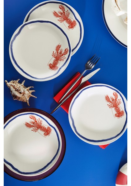 Coastal Living 4 Parça 20 cm Servis Tabağı 924