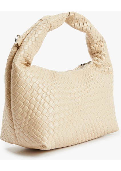 Suni Deri Saplı Örgü Dokulu Askılı Çapraz Çanta fiyatları