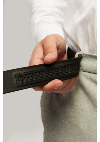 Otomatik Tokalı Deliksiz %100 Hakiki Manda Derisi Klasik Erkek Kemeri ve Kahverengi Şerit indirimleri