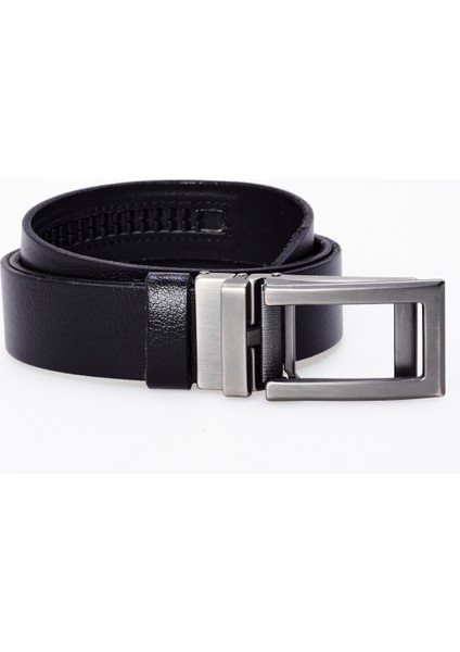 Otomatik Tokalı Deliksiz %100 Hakiki Manda Derisi Klasik Erkek Kemeri ve Kahverengi Şerit