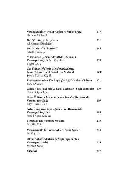 Günah Evinin Gölgeleri - Kurguda Varoluşsal Suçluluk modelleri