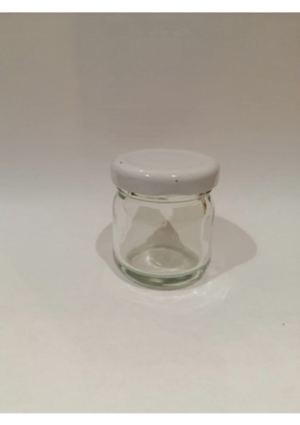 40CC Şeffaf Cam Beyaz Kapak Kavanoz,mini Kavanoz,bal Kavanozu,süs KAVANOZU,100 Adet