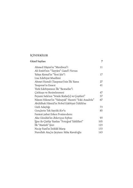 Güzel Sayfa - Popüler Edebiyatın Sapa Yolları modelleri