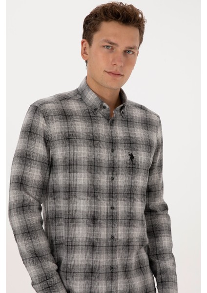 Erkek Siyah Gömlek Desenli 50308583-VR046 fiyatları