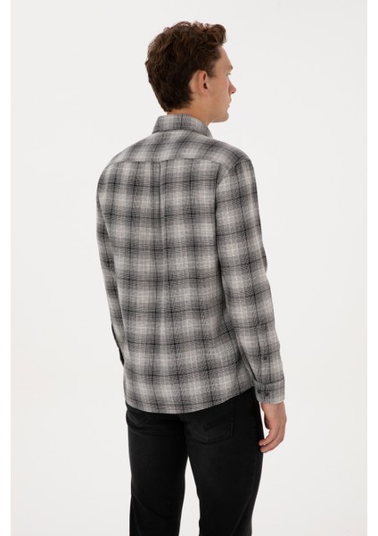 Erkek Siyah Gömlek Desenli 50308583-VR046 indirimleri