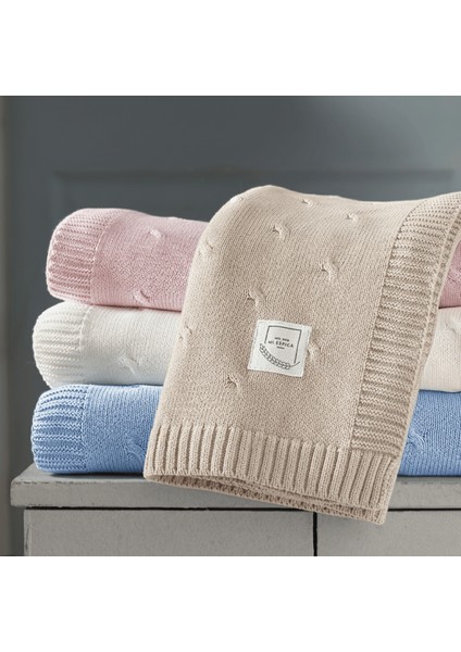 Pamuklu Triko Örgü Bebek Battaniyesi Sycamore modelleri