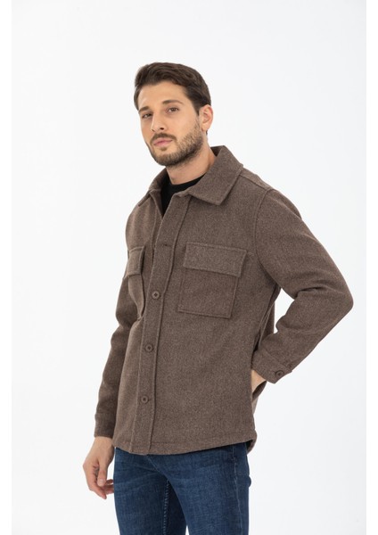 Oversize/regular Fit Düğmeli %100 Pamuk Ceket - Kışlık Basic Model
