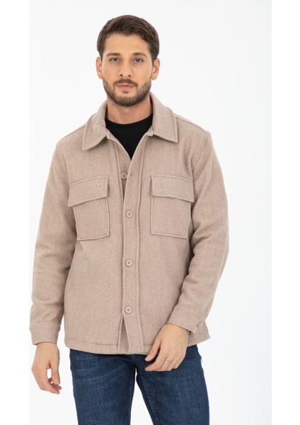 Oversize/regular Fit Düğmeli %100 Pamuk Ceket - Kışlık Basic Model