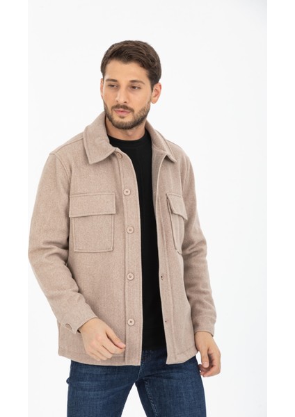 Oversize/regular Fit Düğmeli %100 Pamuk Ceket - Kışlık Basic Model fırsatları