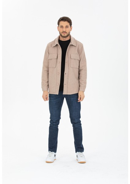Oversize/regular Fit Düğmeli %100 Pamuk Ceket - Kışlık Basic Model indirimleri