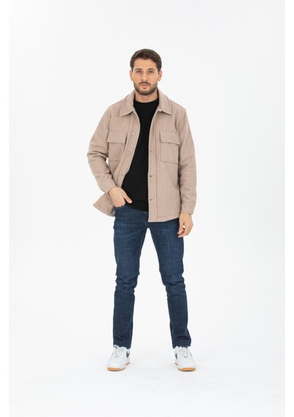 Oversize/regular Fit Düğmeli %100 Pamuk Ceket - Kışlık Basic Model