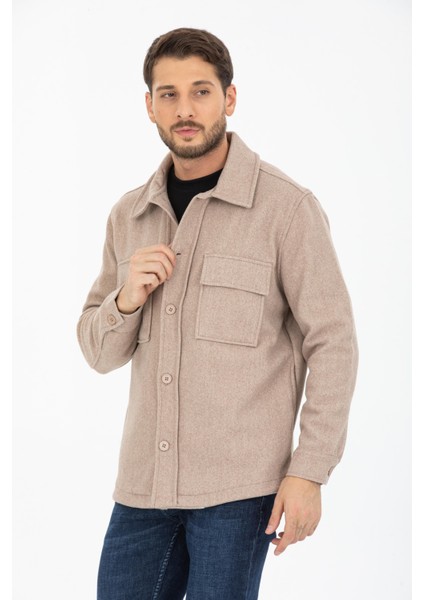 Oversize/regular Fit Düğmeli %100 Pamuk Ceket - Kışlık Basic Model