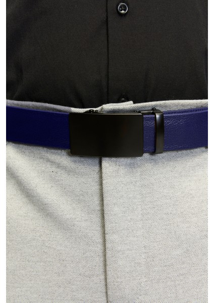 Otomatik Tokalı Deliksiz %100 Hakiki Manda Derisi Klasik Erkek Kemeri Lacivert fiyatları