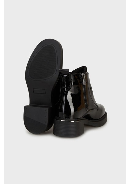 Toka Detaylı Fermuarlı Kalın Taban Parlak Bot Bayan Bot PC55159 fırsatları