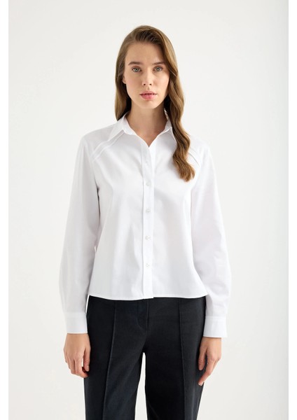 Organik Pamuklu, Dikiş Detaylı Gömlek fırsatları