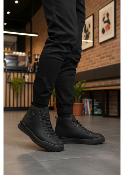 Siyah Nubuk Hakiki Deri Kaymaz Erkek Bot 260014 M modelleri