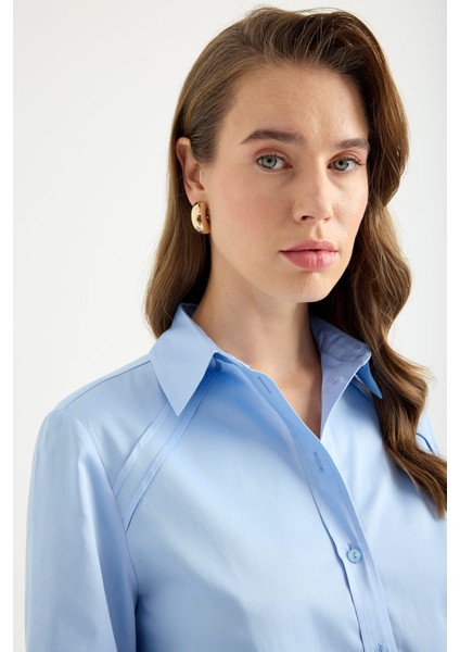 Organik Pamuklu, Dikiş Detaylı Gömlek fırsatları