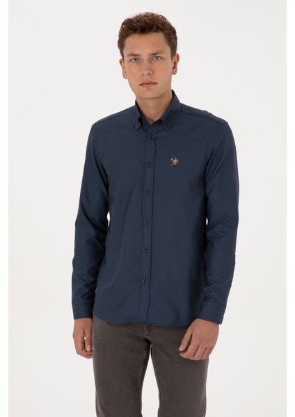 Erkek Açık Lacivert Gömlek Desenli 50308252-VR059 modelleri