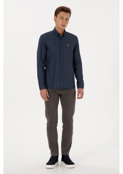 Erkek Açık Lacivert Gömlek Desenli 50308252-VR059 fırsatları