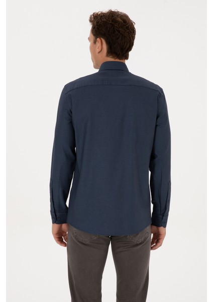 Erkek Açık Lacivert Gömlek Desenli 50308252-VR059 indirimleri