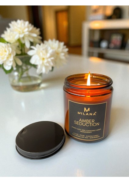 Kavanoz Kokulu Mum Amber Seduction 170 gr