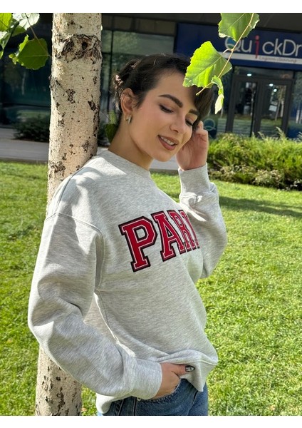 Paris Işlemeli Şardonlu Sweatshirt fiyatları