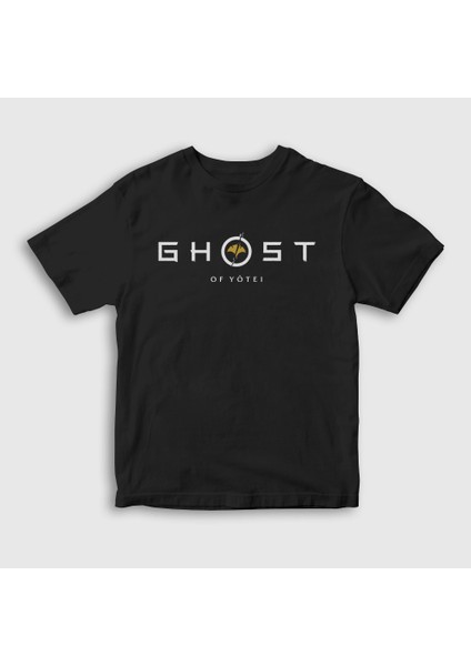 Unisex Çocuk Siyah Logo Oyun Ghost Of Yotei T-Shirt