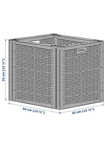 Branas Sepet Rattan Düzenleyici 35X35X35 cm