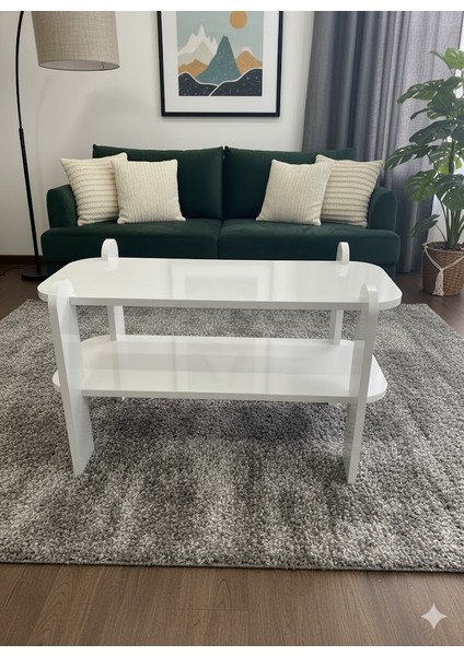Şık ve Kullanışlı Beyaz Düz Salon Sehpası 80*30*47 fırsatları