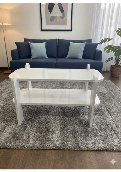 Şık ve Kullanışlı Beyaz Düz Salon Sehpası 80*30*47 indirimleri