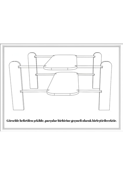 Şık ve Kullanışlı Beyaz Düz Salon Sehpası 80*30*47