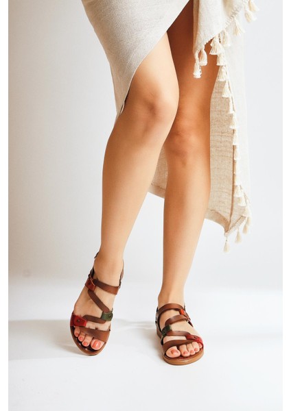 Hakiki Deri Ginta Taba Sandalet fırsatları