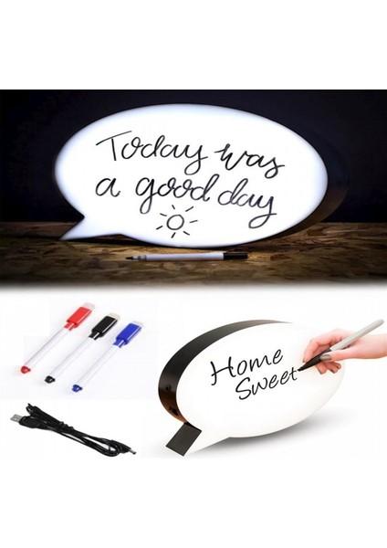 Mesaj Panosu Kalemle Yazılabilen Konuşma Balonu Görünümlü Işıklı modelleri