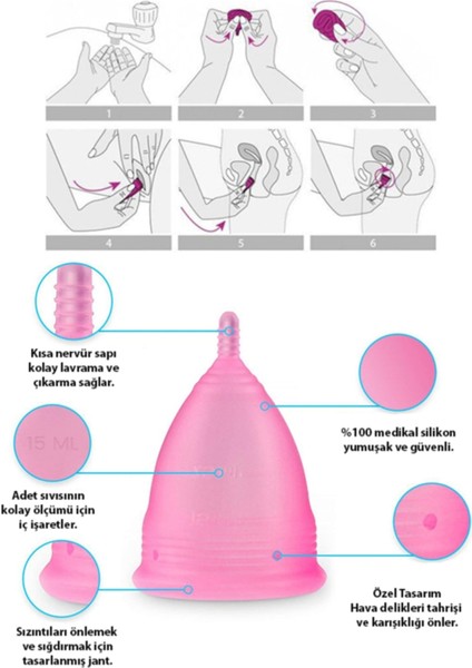 Dr.davey Regl Kabı, Menstrual Kap, Medikal Silikon, Doğum Yapmamış Kadınlar Için Kesesiz (L Beden) indirimleri