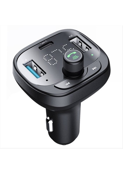 Tf Kart U Disk Araç Mp3 Çalar Qc3 0 Typ-C Pd Hızlı Şarj 2 USB Şarj Cihazı Bluetooth 5 0 Elleçsiz Araba Kiti Fm Verici (Yurt Dışından)