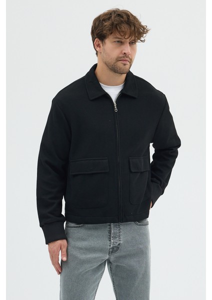 Erkek Triko Örme Fermuarlı Bol Kesim Boxy Fit Ceket Gömlek Overshirt modelleri