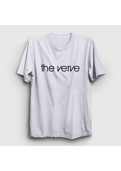 Unisex Beyaz Logo The Verve T-Shirt