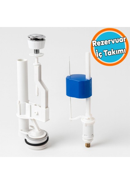 Çift Basmalı Rezervuar Iç Takımı Iç Düzenek Otomatik Su Dolum Basma Alafranga Tuvalet Klozet Sifon