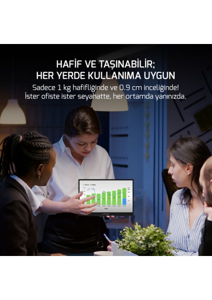 Lıte E15T 4ms 60HZ 15,6" Fhd IPS Dokunmatik Taşınabilir Monitör