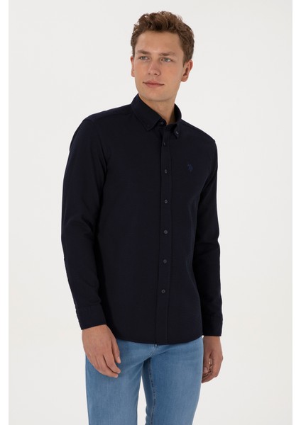 Erkek Lacivert Gömlek Desenli 50308611-VR033 modelleri