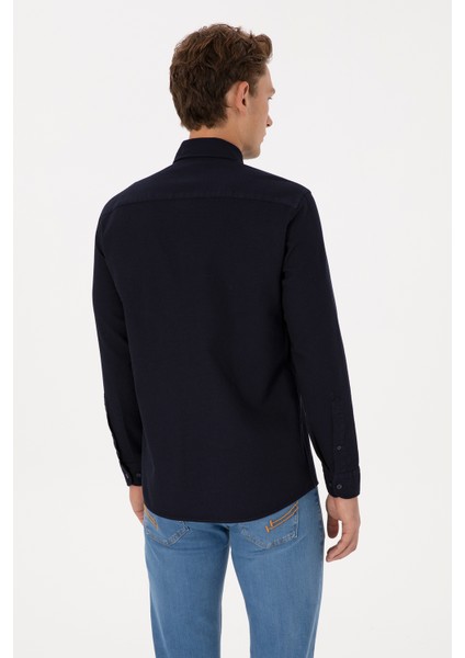 Erkek Lacivert Gömlek Desenli 50308611-VR033 indirimleri