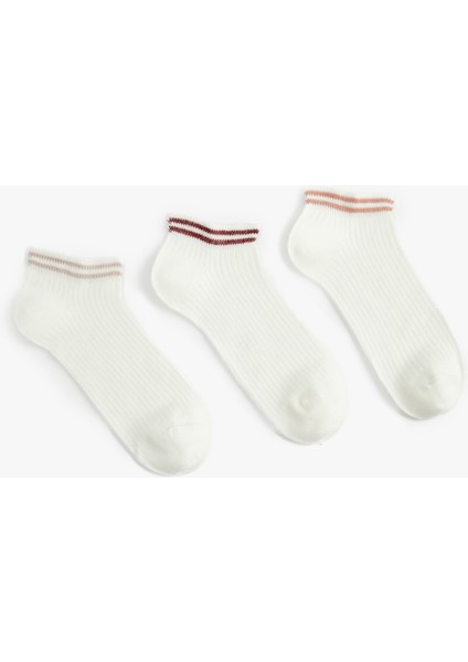 Pamuklu Çizgili 3'lü Patik Çorap Seti fiyatları