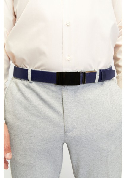 Otomatik Tokalı Deliksiz %100 Hakiki Manda Derisi Klasik Erkek Kemeri Lacivert fiyatları